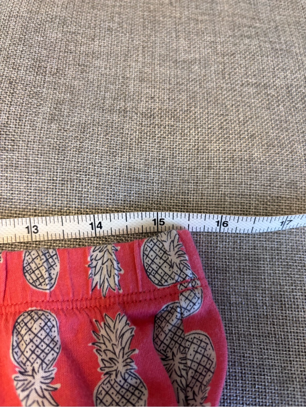 ANTHROPOLOGIE Pineapple Print white and Coral Pyjamas, Sz M. - Picture 11 of 12